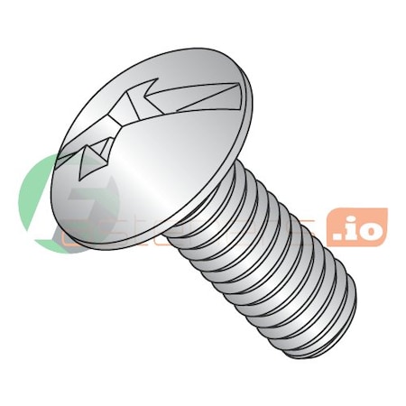 Newport Fasteners #10-32 x 3/8 in Combination Phillips/Slotted Truss Machine Screw, Plain 18-8 Stainless Steel 463090